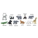 Zootiere Babys - Set mit 11 kleinen handbemalten Figuren
