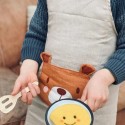 Kinderschürze Bär aus Leinen