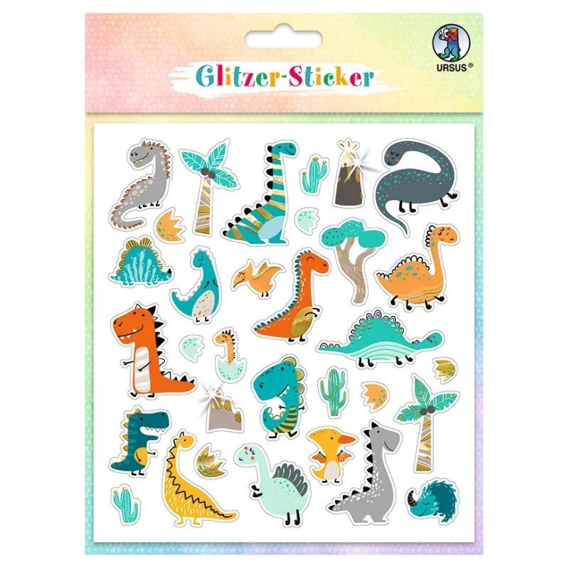 Sticker Glitzer Dinosaurier & Co.