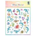 Sticker Glitzer Delfine & Co.