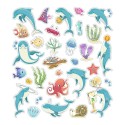 Sticker Glitzer Delfine & Co.