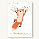 Geburtstagskarte Fuchs Konfetti