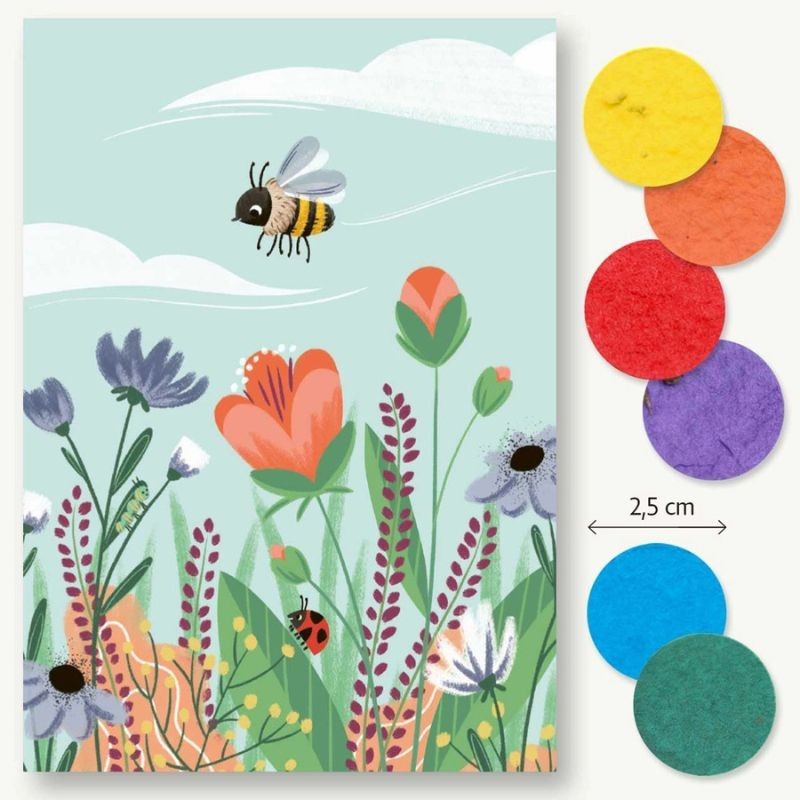Postkarte Sommerwiese Saatkonfetti
