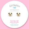 Ohrringe Ohrclips Panda