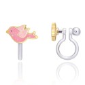 Ohrringe Ohrclips Vogel pink