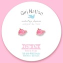 Ohrringe Ohrclips Narwal pink