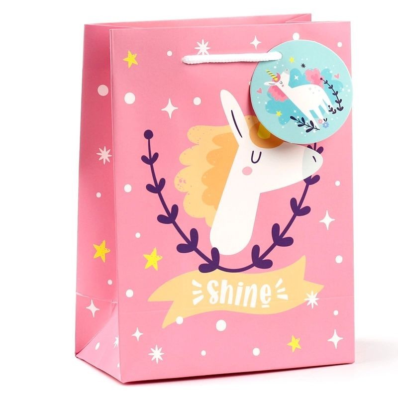 Geschenktüte Einhorn Smile Glitter