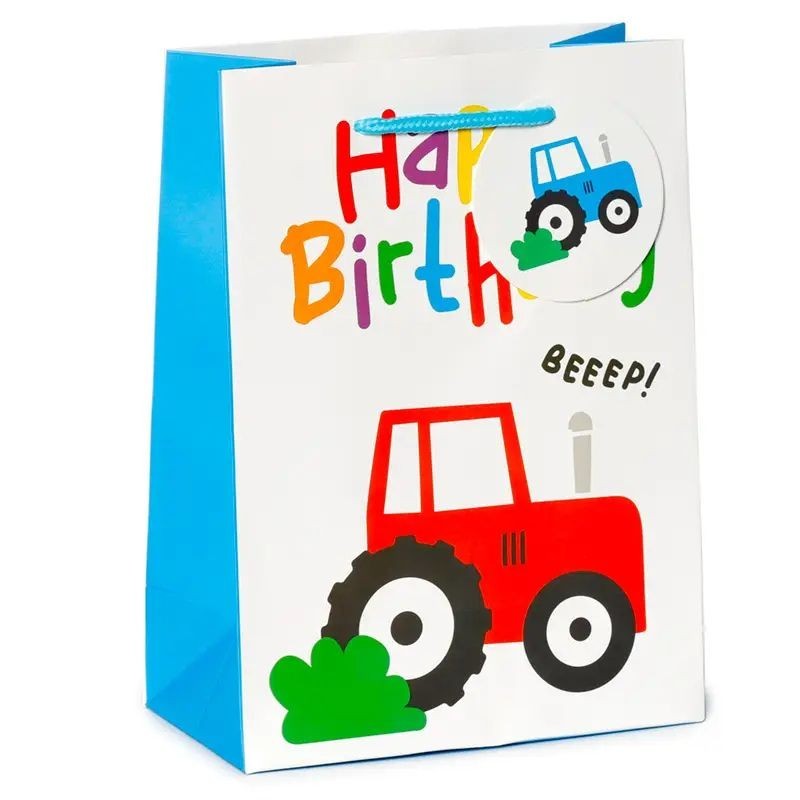 Geschenktüte Happy Birthday Traktor