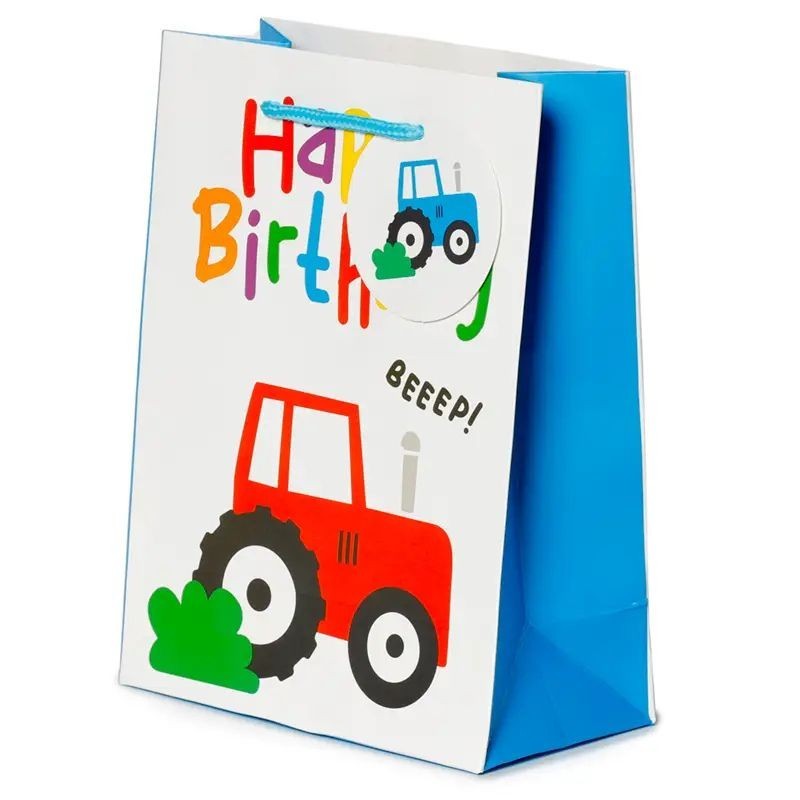 Geschenktüte Happy Birthday Traktor
