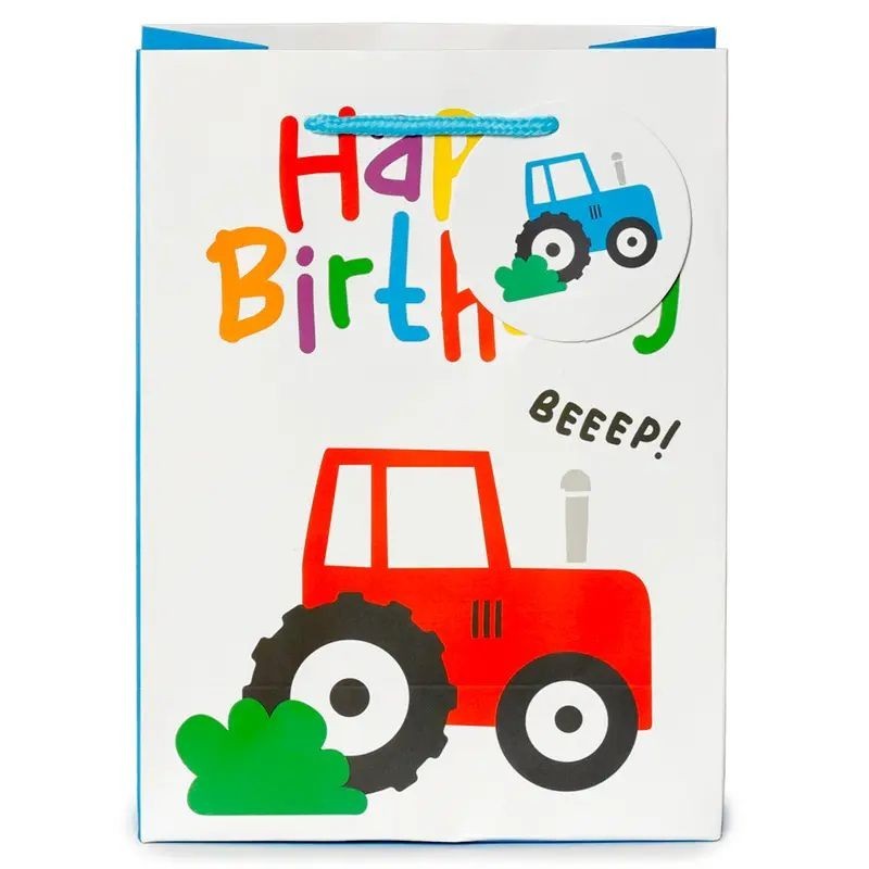 Geschenktüte Happy Birthday Traktor