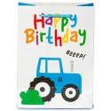 Geschenktüte Happy Birthday Traktor