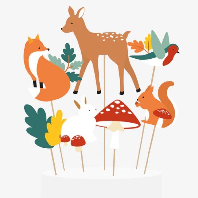 Kuchendeko Cake Topper Waldtiere