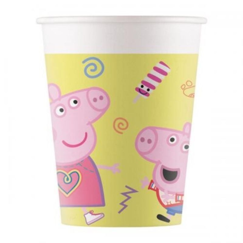 Pappbecher Peppa Pig bunt
