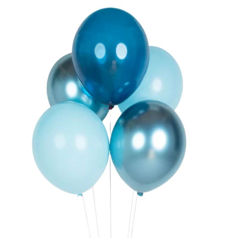 Luftballons Blauer Mix