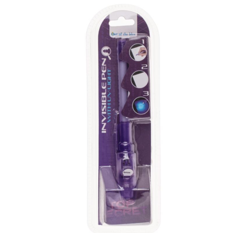 Geheimstift mit unsichtbarer Tinte und UV-Licht