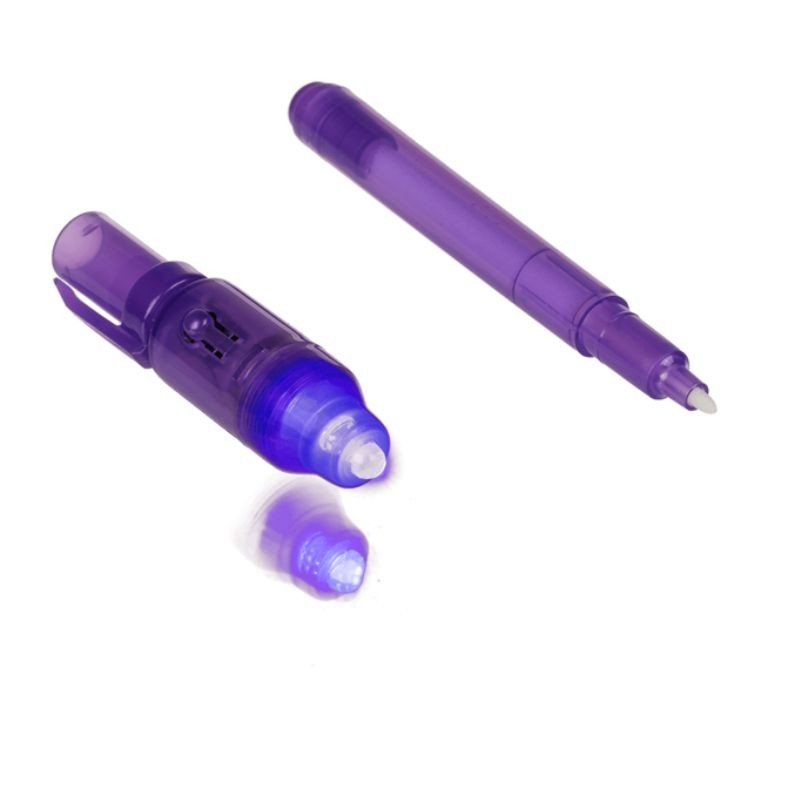 Geheimstift mit unsichtbarer Tinte und UV-Licht