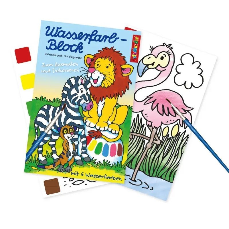 Wasserfarbblock Wildtiere