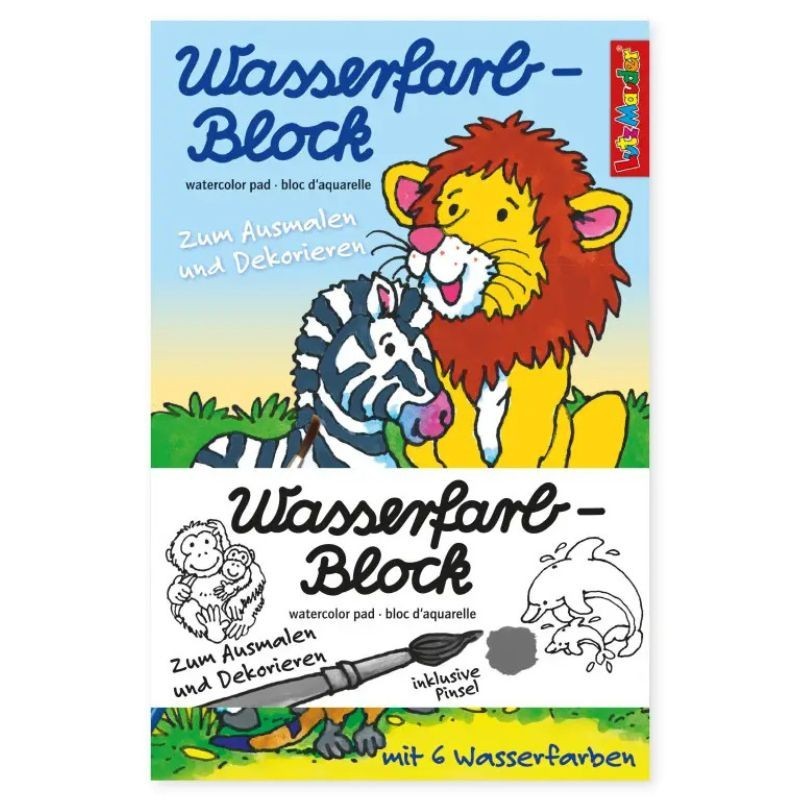 Wasserfarbblock Wildtiere