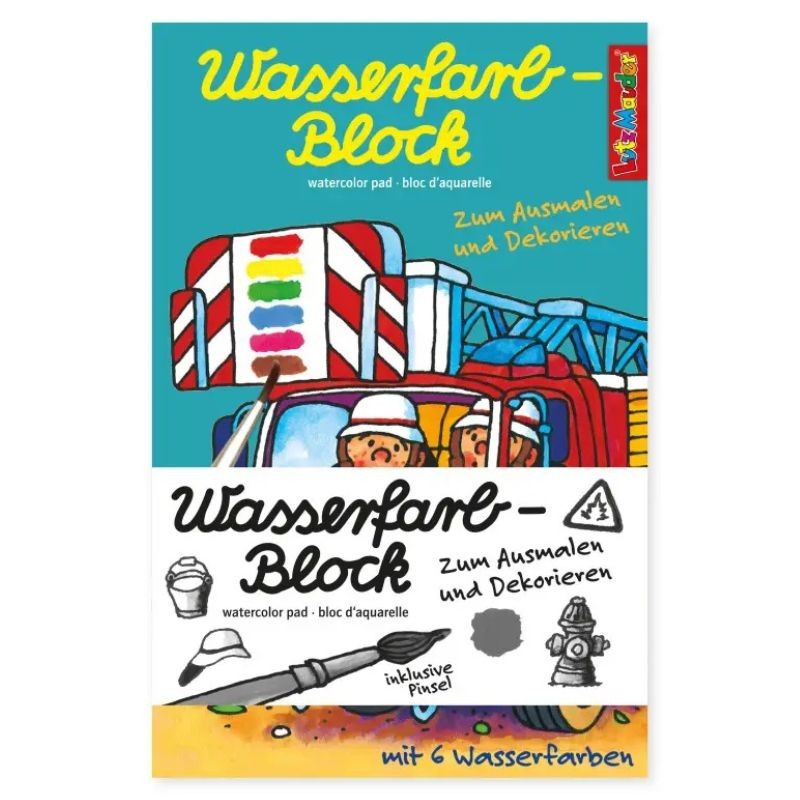 Wasserfarbblock Feuerwehr