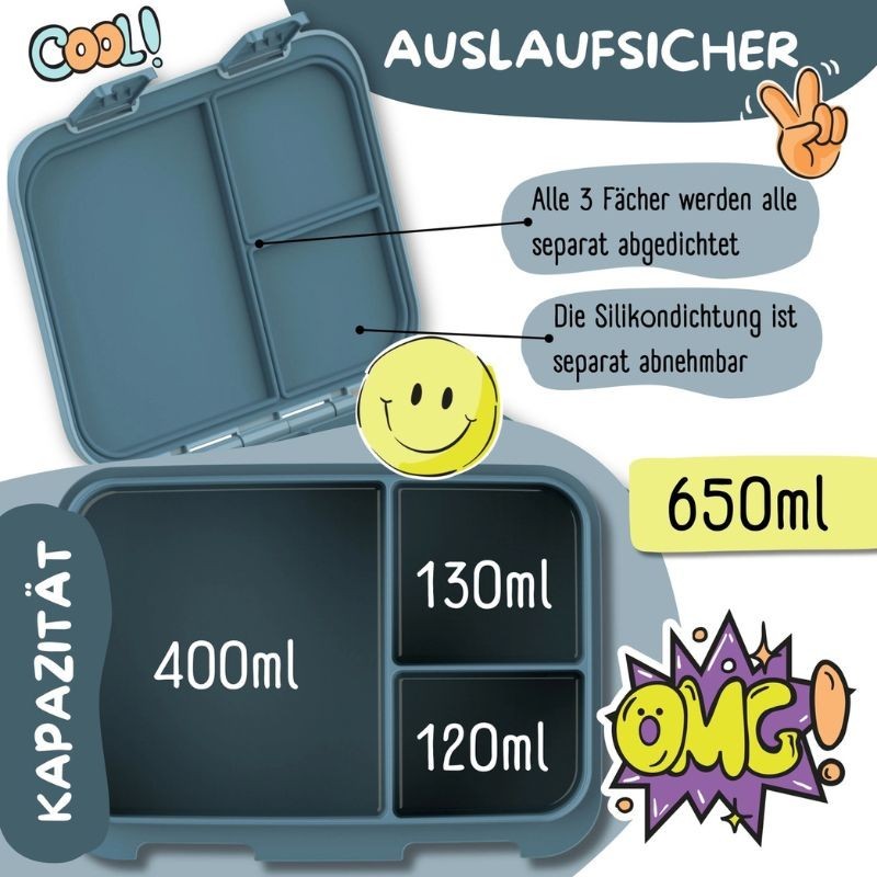 Znünibox Bearfoot Compact blau klein