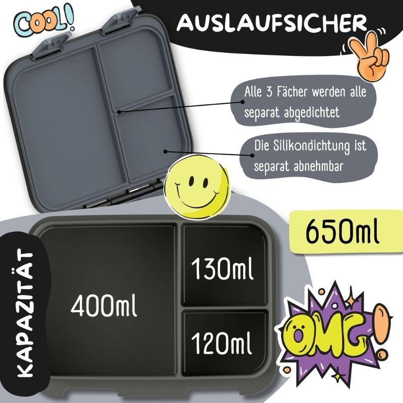 Znünibox Bearfoot Compact schwarz klein