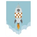 Postkarte Rakete