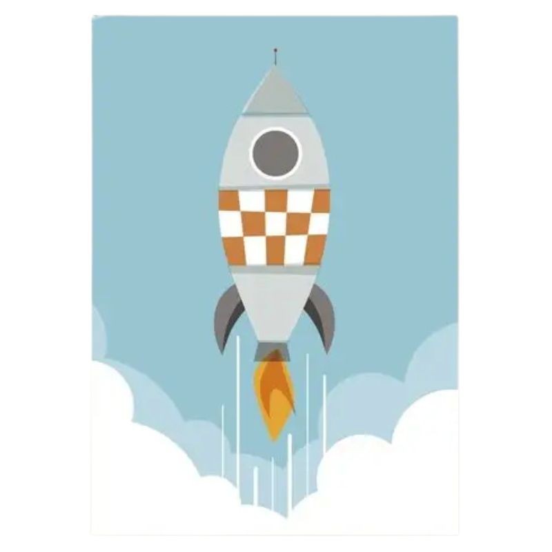 Postkarte Rakete
