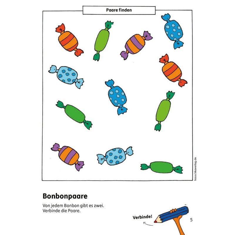 Kindergartenblock Rätselspass, Konzentration und Logik