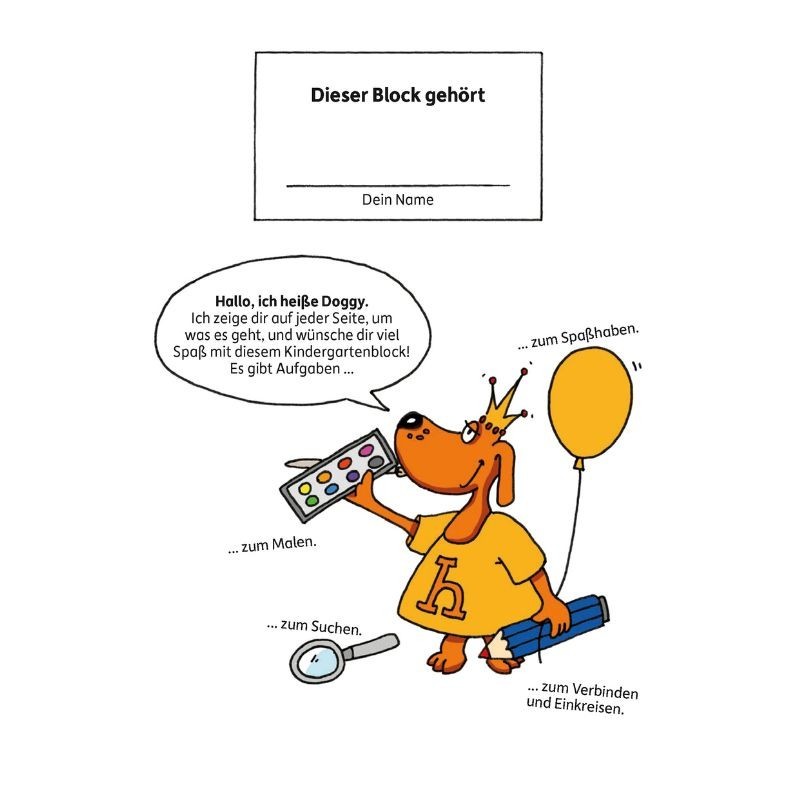 Kindergartenblock Vergleichen, rätseln und malen