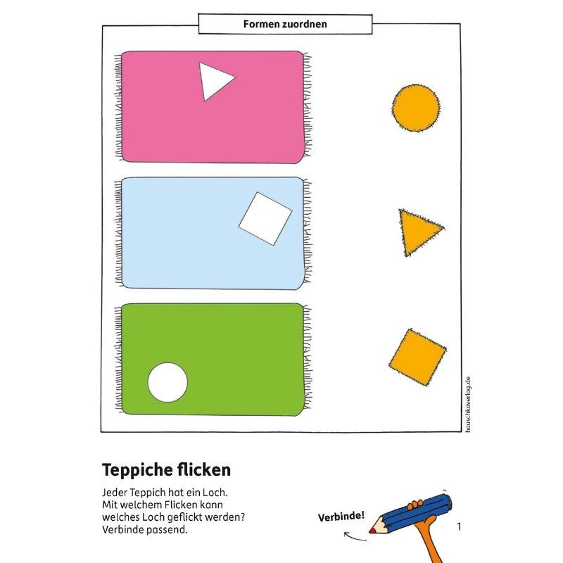 Kindergartenblock Vergleichen, rätseln und malen