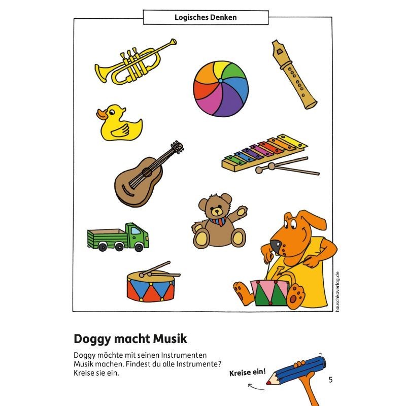 Kindergartenblock Vergleichen, rätseln und malen