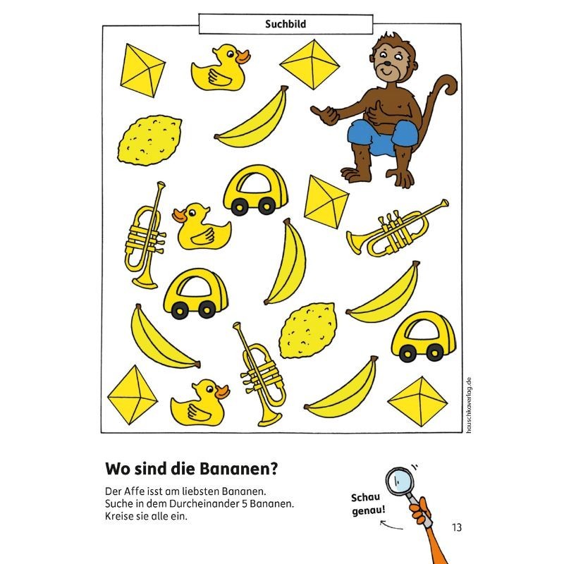 Kindergartenblock Vergleichen, rätseln und malen