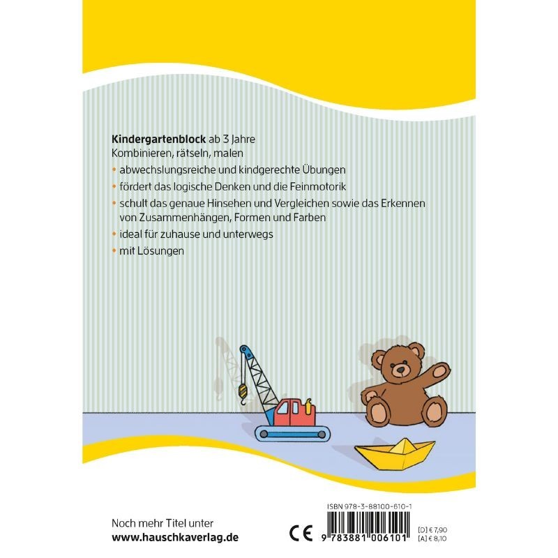 Kindergartenblock Vergleichen, rätseln und malen