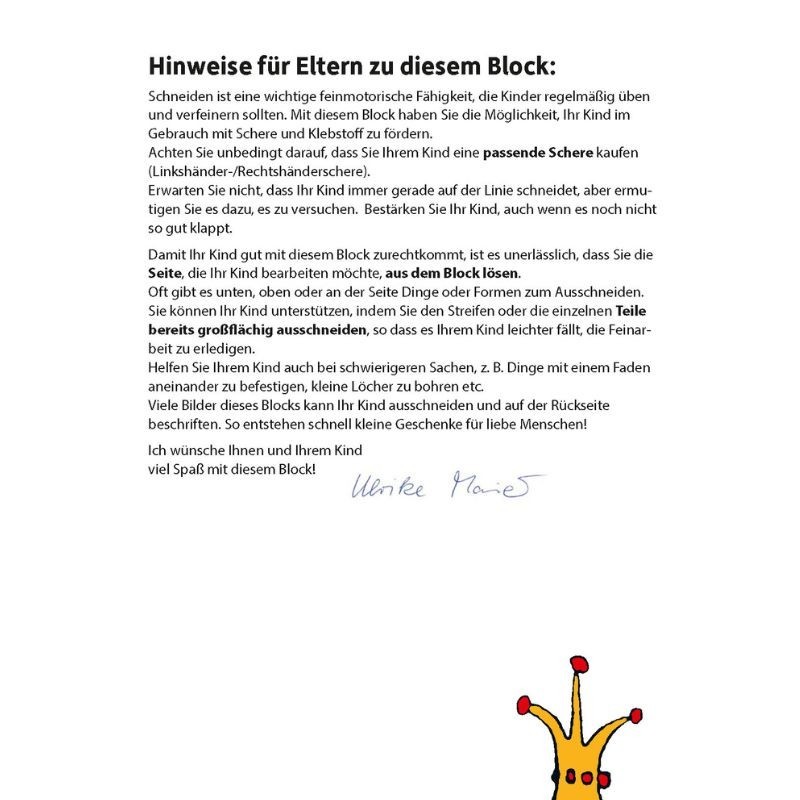 Kindergartenblock Schneiden, kleben, basteln