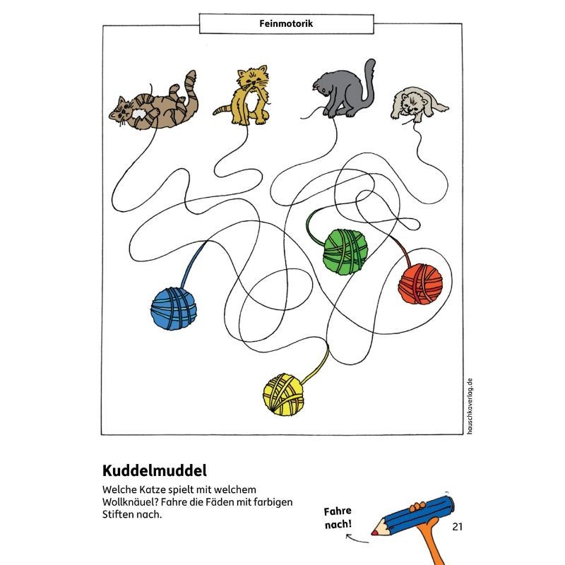 Kindergartenblock Verbinden, vergleichen, Fehler finden