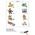 Kindergartenblock Verbinden, vergleichen, Fehler finden