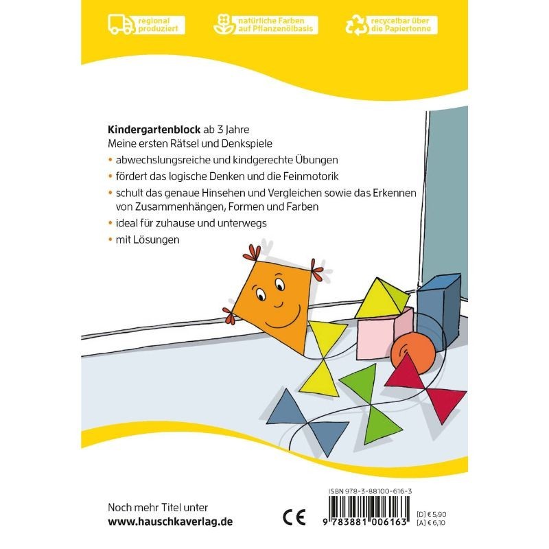 Kindergartenblock Meine ersten Rätsel und Denkspiele