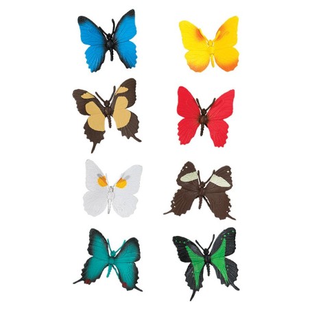 Schmetterlinge - Set mit 8 kleinen handbemalten Figuren