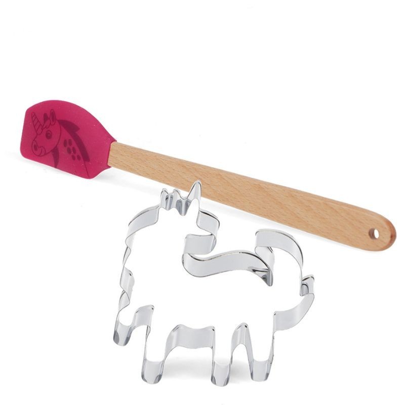 Ausstechformen und Teigschaber Einhorn