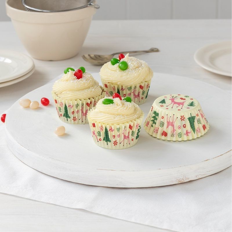 Cupcake Muffinförmchen Weihnachten bunt