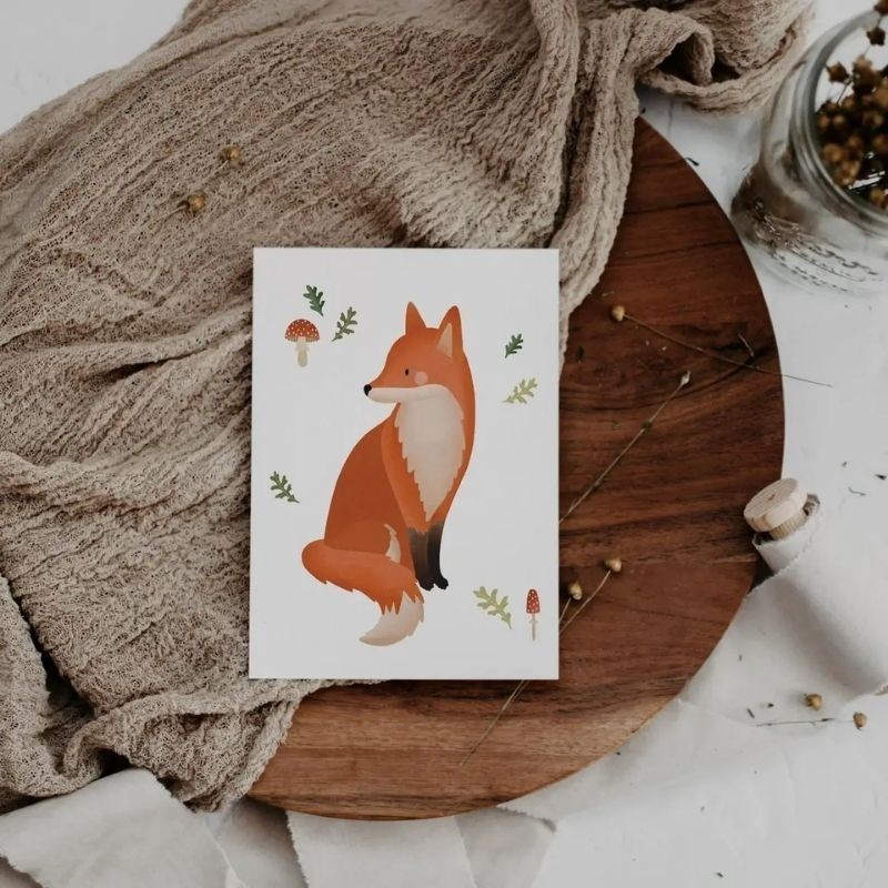 Postkarte Fuchs