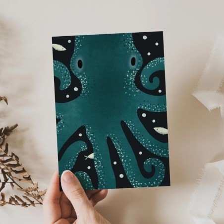 Postkarte Oktopus