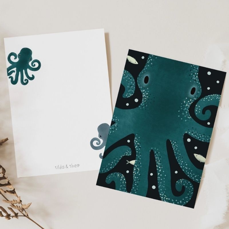 Postkarte Oktopus