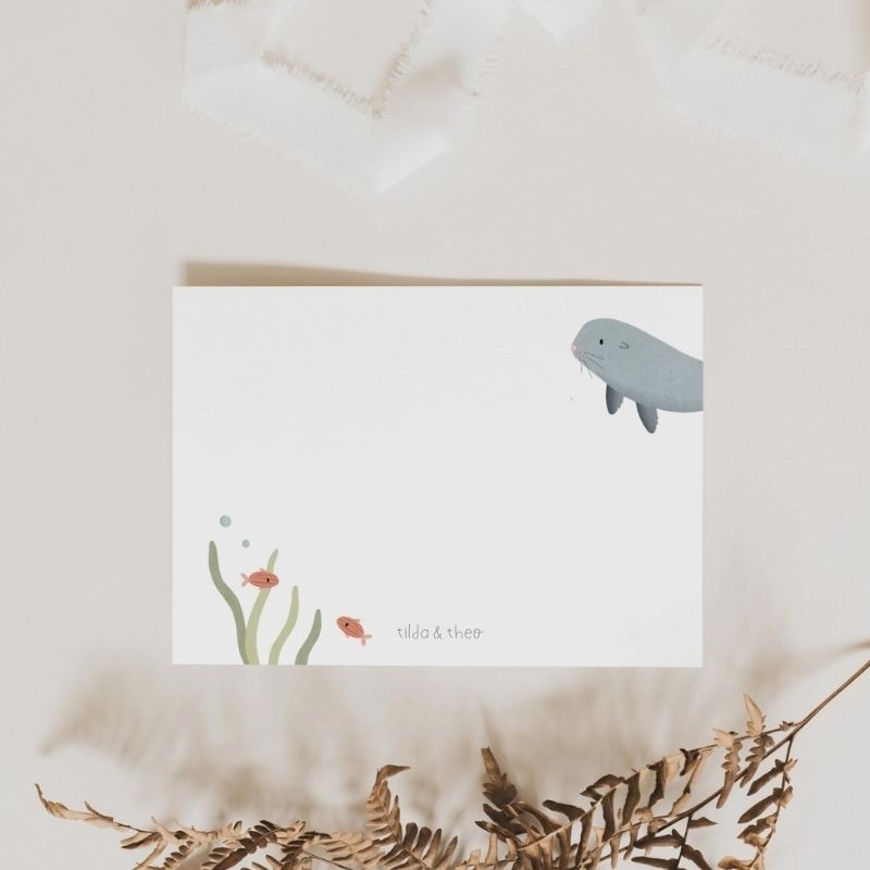 Postkarte Robbe