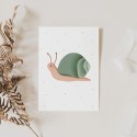 Postkarte Schnecke