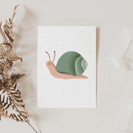 Postkarte Schnecke