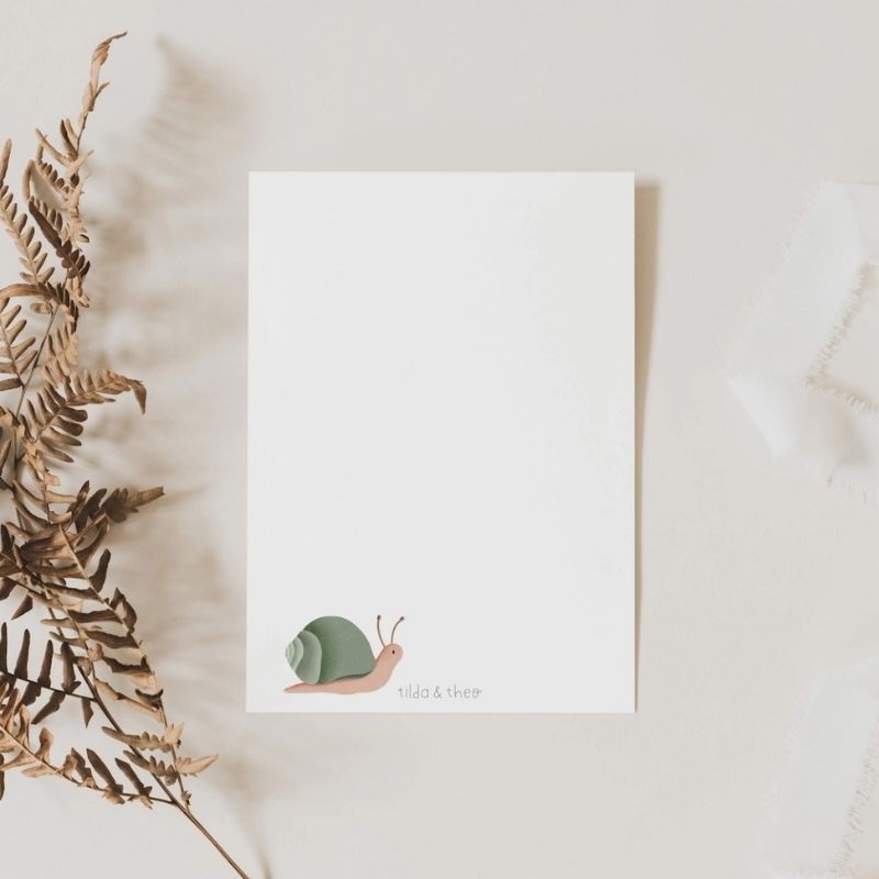 Postkarte Schnecke