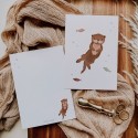 Postkarte Otter