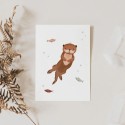 Postkarte Otter