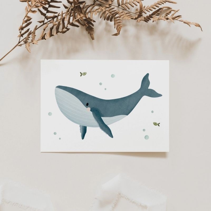 Postkarte Wal